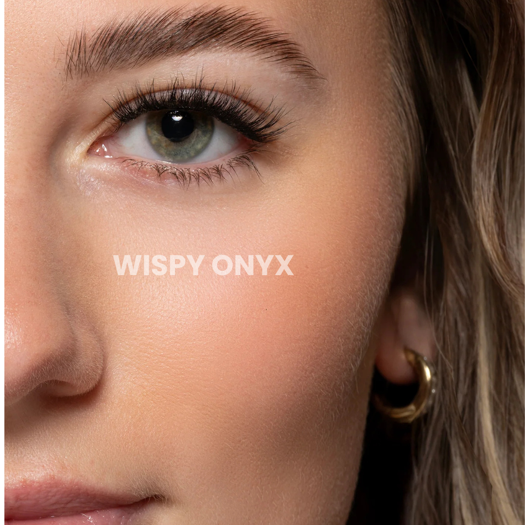 (Press on lashes - Whispy Onyx (zwart, doorzichtige kleeflaag)